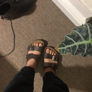Birkenstock Leather Brown Arizona Sandals